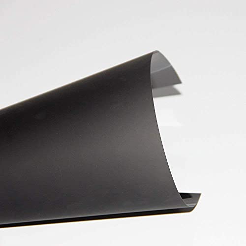 Rear Projection Screen Material Self - Adhesive Holographic Rear Projection Glass Film for Office Conference Presentation, Black, 60Inchx10Feet - color: Black, size: 60Inchx10Feet
