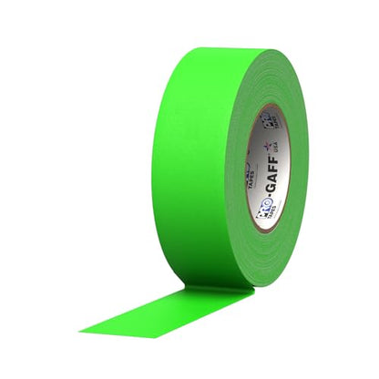 2" Width ProTapes Pro Gaff Premium Matte Cloth Gaffer's Tape With Rubber Adhesive, 50 yds Length x, Fluorescent Green (Pack of 1) - size: 2" x 50 yds (Pack of 1), style: Boom microphone stand with a telescoping boom arm