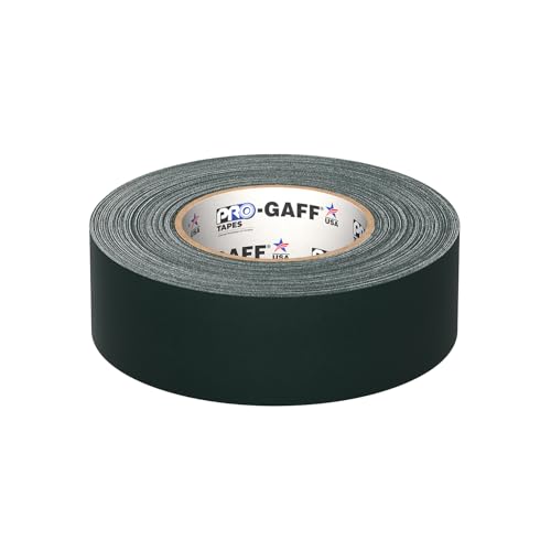 2" Pro Gaff Gaffers Tape 55 yards length green matte. Premium Heavy-Duty Gaffers Tape trusted by professional Gaffers. Made in the USA. Holds Tight, Easy to remove. (Pack of 24)