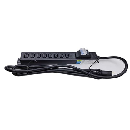 8way C13 C19 30A 120V-240V Metered PDU Current Volts Digital Meter SPD L6-30P amp PDU (OIT-8C13-L6-30P-LED-30A) - color: 8 C13 Breaker Protected