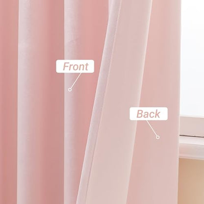 Pinch Pleat Baby Pink Velvet Curtains 90 inch Length 2 Panel Set for Living Room Modern Elegant Plush Velvet Luxury Fabric Room Darkening Pleated Window Drapes Nursery Girls Bedroom Curtain Light Pink - color: Baby Pink, size: 40"W x 90"L (Pack of 2)
