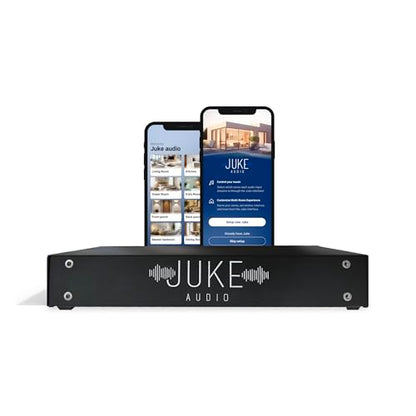 Juke-6 | 6 Zone Audio Amplifier | Wirelessly Controlled Multi-Room Audio System | Compatible with Airplay 2, Spotify Connect, Bluetooth, DLNA - size: 6-Zone