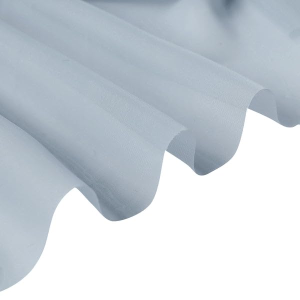 Tableclothsfactory Dusty Blue Sheer Premium Chiffon Curtain Panel Backdrop Drapery with Rod Pockets | 5ft x14ft - color: Dusty Blue, size: 5ftx14ft