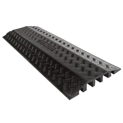 Drop Over Cable Protector, 3-Channel, 1.375" OD, 2,000 lb/Axle, Guardian | Cord cover, easy set up, lay over wires, drive-over ramp - size: 3-Channel