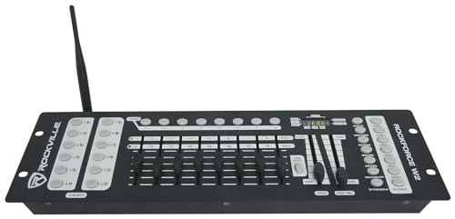 Rockville Best PAR 60 Bundle: (3) Rechargeable RGBWA UV Par Wash Lights, (3) RockWedge Battery DMX Fixtures, (3) Best Strip 60 Wash Bars, ROCKFORCE W2 Wireless DMX Controller, 10-Items