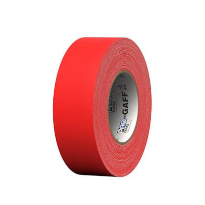 2" Pro Gaff Gaffers Tape 55 yards length red matte. Premium Heavy-Duty Gaffers Tape trusted by professional Gaffers. Made in the USA. Holds Tight, Easy to remove. (Pack of 24)