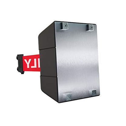 Crowd Control Warehouse WMB-230 Magnetic Retractable Belt Barrier, 30 Ft - color: Authorized Access Only Belt with Black ABS Case, size: 30 foot belt