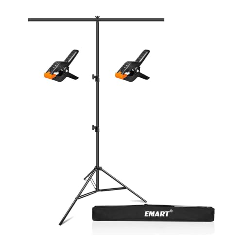 EMART 3 x 6.5ft Portable T-Shape Backdrop Stand, Back Drop Stand for Party - size: 3 ft x 6.5 ft