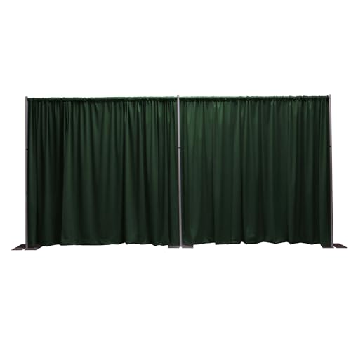 OnlineEEI Pipe & Drapes Portable Stand Kit, 8FT x 20FT Photo Backdrop Set with Portable Stand, Photography Background for Weddings, Birthday Parties, Business Events (Hunter) - color: Hunter