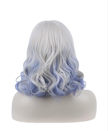 Blonde Ombre Blue Anime Cosplay Wig for Halloween Costume Party (Small Head) - color: Blonde Ombre Blue