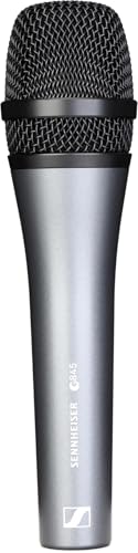 Sennheiser Pro Audio e845 Extended High Frequency Response Supercardioid Microphone | Supercardioid dynamic microphone with metal construction and shock-mount for vocals, performance and recording