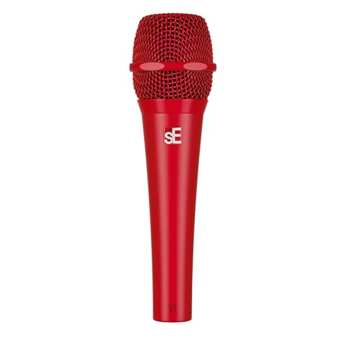 SE ELECTRONICS V7 Dynamic Microphone for Singing, Speech & Studio Recording - XLR Handheld Professional Microphone with Supercardioid Aluminum Voice Coil for Huge Gain Before Feedback - Red - color: V7 - Red