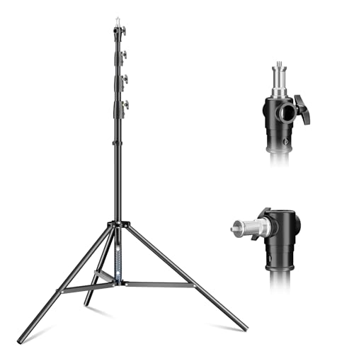 Godox 380F Heavy Duty Light Stand 150in/12.6' Light Stand Spring Cushioned | Adjustable 110cm-380cm Photography Light Stand with 1/4” to 3/8” Screw Adapter for Strobe,LED Video Light,Monolight, Softbox - size: 150in