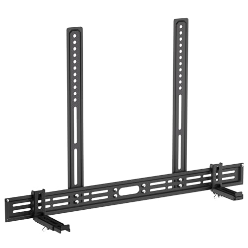 XINLEI Universal Soundbar Mount with Holes/Without Holes, Sound Bar TV Bracket for Speaker Non-Slip Base Holder Extends 3.46"-6.1",Support 20lbs SBR501 - color: SBR501