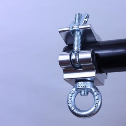 Sarknoah.Silver 2" Wide Heavy Duty Truss Clamp With Eye Bolt Ring Fit Tube For (1.5-2)" /(38-52) mm Truss .Half Coupler Truss Eye Clamps For Speakers LED Video Wall LED Screen Display - color: Silver