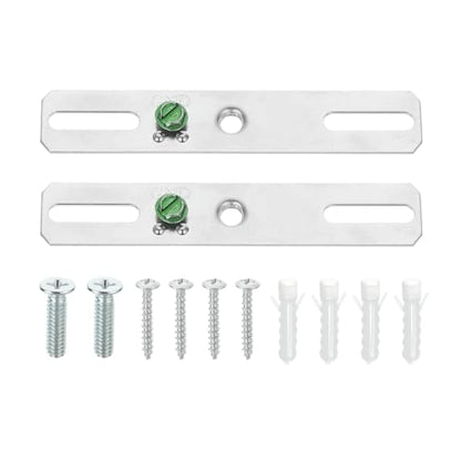 PATIKIL 4" Light Crossbar Kit, 2 Set Universal Light Fixture Mounting Bracket 1/4"-20 Tap Center Hole Ceiling Light Plate Canopy Hardware Set for Chandelier Wall Light, with Screw Pack