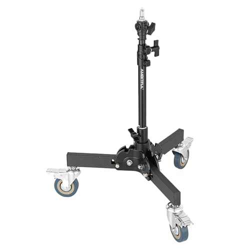 AMBITFUL Heavy Duty Light Stand with Casters, 21-31.9" Photography Tripod