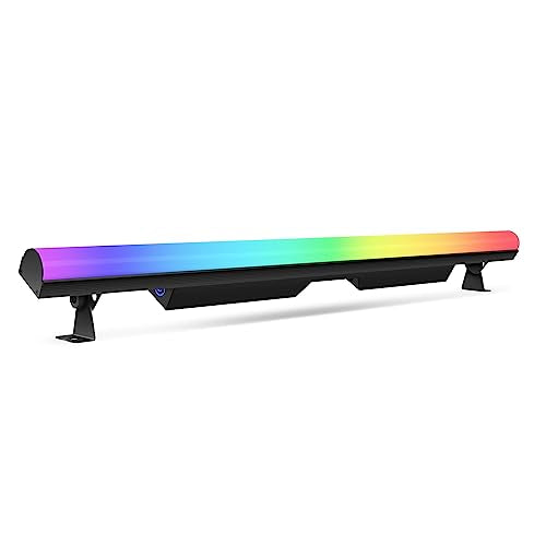 LED Stage Pixel Light Bar,60W 144 RGB LED Stage Lights Bar,DMX DJ Stage Wash Lights Sound Activated Master/Slave Strobe Professional DJ Lighting Equipment for Stage Wedding Club Party Church