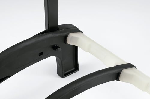 K&M Konig & Meyer 17515.016.00 Guardian 5 Guitar Stand | Holds Five Electric, Acoustic or Bass Guitars Rack-Style | Protective Supports | Space Saver - Adult/Youth Musicians | Black & Translucent - color: 5 Guitars/ Black Translucent