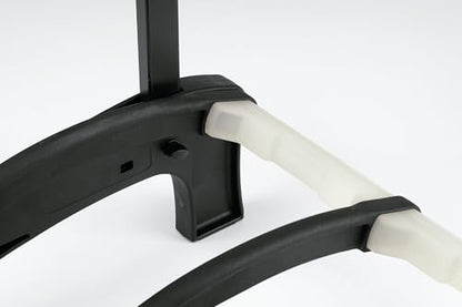 K&M Konig & Meyer 17515.016.00 Guardian 5 Guitar Stand | Holds Five Electric, Acoustic or Bass Guitars Rack-Style | Protective Supports | Space Saver - Adult/Youth Musicians | Black & Translucent - color: 5 Guitars/ Black Translucent
