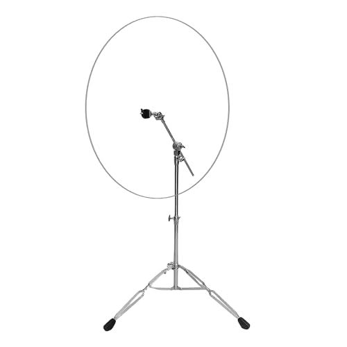 Drum Shield, 22 inch - 2 Pack Crystal Clear Acrylic Drum Kit Baffle, drum cage, Muffles Live Recording Standard Mounting on Cymbal Stand, Performance Sound Shield (22 inch - 2 Pack)
