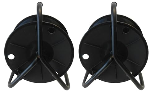 Audio2000'S ADC2716B2 Two-Pack Black Portable Cable Reels/Cord Reels, Each with a Reel Lock/Stopper, Capacity of Each Reel: 330 feet of 6mm Cable/Cord (Total Two Cable Reels)