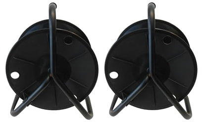 Audio2000'S ADC2716B2 Two-Pack Black Portable Cable Reels/Cord Reels, Each with a Reel Lock/Stopper, Capacity of Each Reel: 330 feet of 6mm Cable/Cord (Total Two Cable Reels)