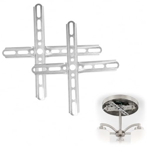 Ceiling Light Mounting Bracket Crossbar Metal Lamp Fixture 7.08In Cross Hanging Board Wall Mount Plate for Canopy Chandelier Light