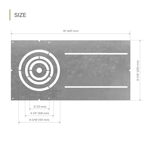 ASD 24 Pack 18 Inch New Construction Mounting Plate Round Hole - 3/4/6 Inch Flat Galvanized Steel Wafer Light Rough In Plate, Universal Light Fixture Mounting Bracket for LED Recessed Lighting - color: Asymmetric Long 3-4-6", size: 24 Pack