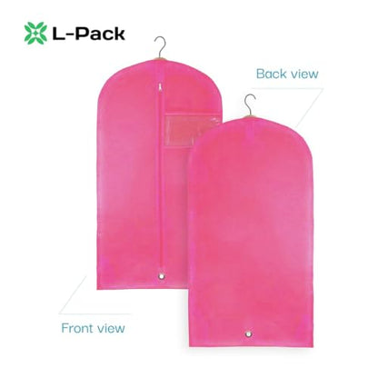 Kids Garment Bag with Clear Window, Hanging Clothes Storage Cover for Dresses, Suits & Dance Costumes, Breathable Travel Bag for Baby Toddler Child, 30" x 18", Pink, Pack of 1 - color: Pink