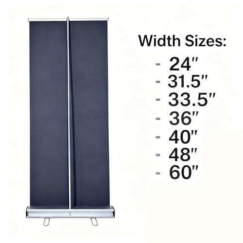 Heavy Duty Retractable Banner Stand 36"x72"--90" 1 UNITS with Padded Canvas Bag (STAND ONLY) for Business Promotion Advertising, Stores, Trade Show, Birthday，Wedding and other Events Displays (36")