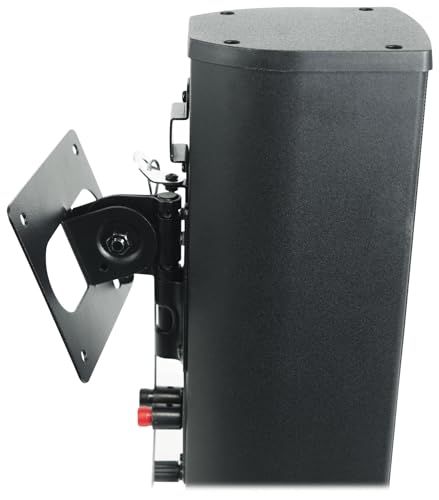 Rockville WET ARRAY 5 Black 70V 60W Commercial Wall Mount Swivel Column Speaker, 2-Way Line Array Design, IP55 Waterproof, Indoor/Outdoor Use for Restaurants, Churches, Auditoriums | Adjustable Tap 60W, 30W, 15W, 7.5W, IP55, 2-Way, (4) 3" Mids + Tweeter,
