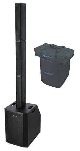 Rockville Titan Array System V2 2 Column PA Speaker with DJ Façade Lights