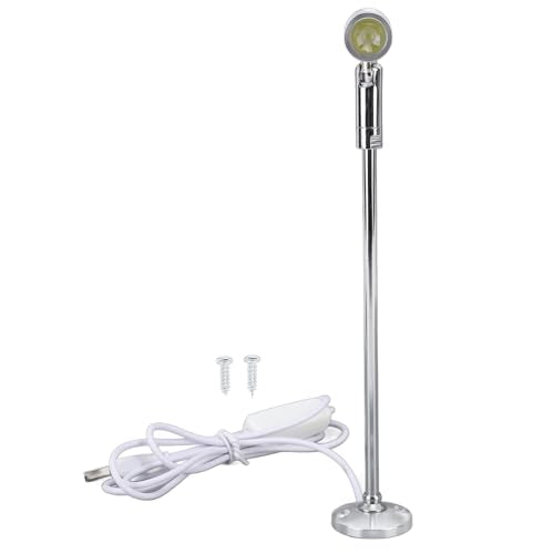 Garosa LED Spotlight USB Powered Adjustable Jewelry Light White Light for Cabinet Retail Store Museum Gallery Exhibition Display Case Lighting - color: Silver, size: White Light
