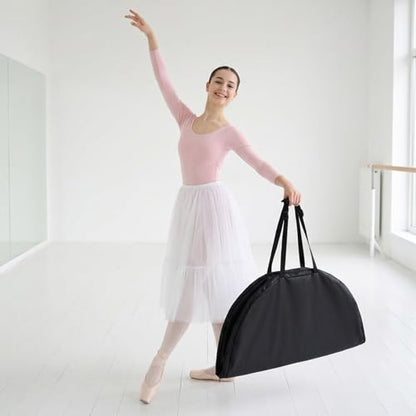 Tutu Garment Bag for Ballet, 40 Inch Foldable Pancake Tutu Bag for Hanging Clothes, Dance Ballet Bags with Full Zipper, Storage Bags for Costume, Travel