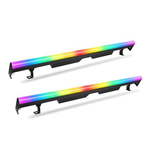 LED Stage Pixel Light Bar,60W 90 LEDs RGB DMX DJ Stage Wash Light Bar Side with Screw Seamless Stitching Design DMX Lights Strip for Event Stage Club Party Show Wedding Lighting 2Pack