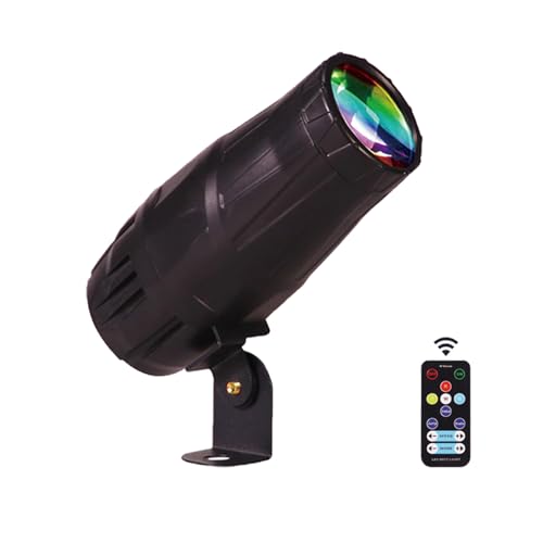 LED Pinspot Light,Stage Spotlight Mini 15W RGBW Disco Ball Spot Lights 4 in 1 Stage Lighting Mirror Ball Light with Remote Control for DJ Disco Party Bar Club Wedding (1 Pack)