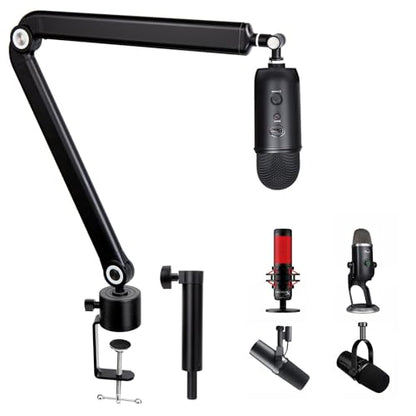 SUNMON Boom Arm for Blue Yeti, Microphone Stand with Extension Tube - color: 𝙈𝙞𝙘𝙧𝙤𝙥𝙝𝙤𝙣𝙚 𝘽𝙤𝙤𝙢 𝘼𝙧𝙢