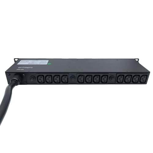 30A Rack PDU, L6-30P Power Distribution Unit with 16 C13 and 4 C19 Outlets, 7200W 1U 19 Inch Horizontal Rack Mount Power Strip with 8 Overload Protection Devices and Steel Housing - color: 16 C13 + 4 C19