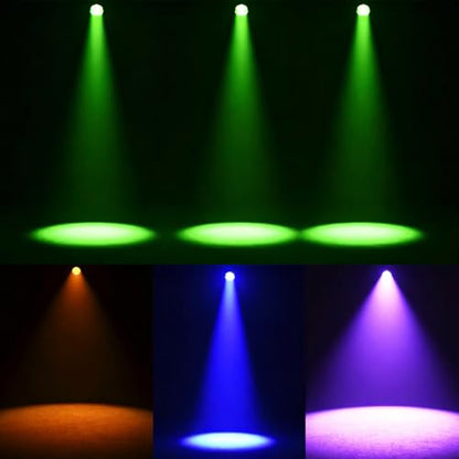 Leko Profile Spotlight COB Led with Automatic Zoom 15°–30° 100w DMX512 Ellipsoidal Floodlight, RGBW 4in1 Led Wash Light with Barn Doors Fresnel Par Lights for Churches Galleries Theater Wedding Party