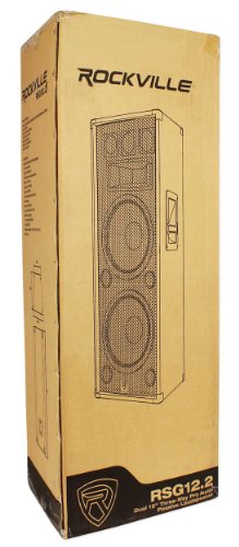 Rockville RSG12.2 Dual 12" 3-Way 8-Ohm Passive DJ/Pro Audio PA Speaker - style: 12" - 4 Ohm