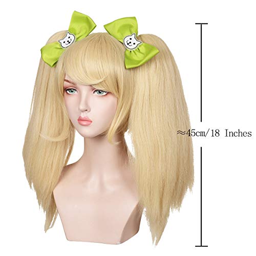 ColorGround Long Blonde Wig with Detachable Ponytails for Halloween and Cosplay Con (Only Wig) - color: Blonde (2 ponytails)