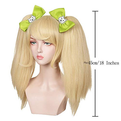 ColorGround Long Blonde Wig with Detachable Ponytails for Halloween and Cosplay Con (Only Wig) - color: Blonde (2 ponytails)