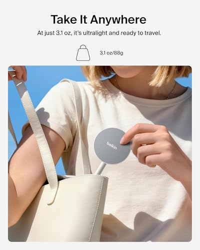 Belkin 스테이지 마그네틱 삼각대 폰 마운트, MagSafe 및 Qi2 호환 | 360도 회전 홀더, 아이폰 17 및 16, 안드로이드, 틱톡, 유튜브, 스트리밍, 인플루언서 콘텐츠용 - style: 자석 휴대폰 홀더