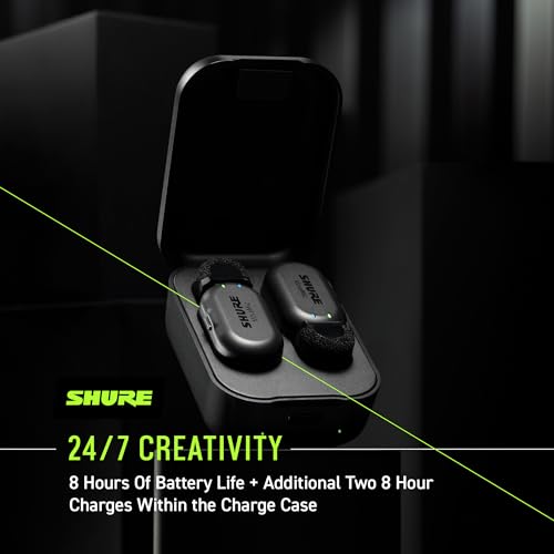 Shure MoveMic One - Pro Direct to Phone Wireless Lavalier Microphone for iPhone & Android, Bluetooth Mini Mic, 24 Hours Charge, Quick Set Up, IPX4, Compact & Portable Clip Lav (MV-ONE-Z7) - style: Single Channel