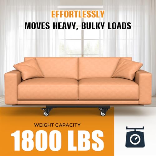 IMAYCC Furniture Moving Dolly 1800LBS, Heavy Duty Dolly cart with Wheels, Reinforced Steel Frame Moving Dolly 4 Wheels with Brake 23.4" x 15.7" Furniture Dolly 2 Packs - size: 2 Packs