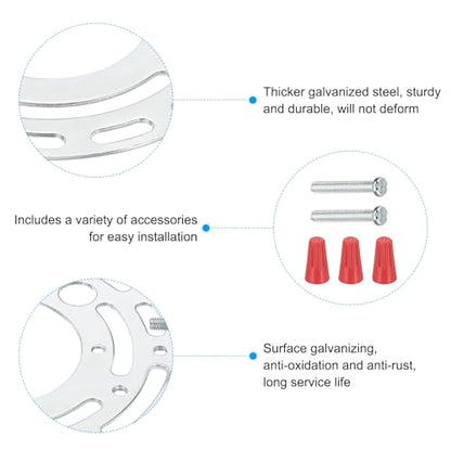 PATIKIL 110mm (4.3") Universal Light Fixture Mounting Bracket Kit, Light Crossbar Round Ceiling Plate with Screw for Wall Lights Ceiling Lighting Pendant Chandelier - size: 110mm