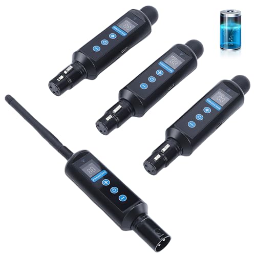 Tomshine Wireless DMX512 Controller Kit with Transmitter, 3 Touch Screen Battery-Powered Receivers 20 ID Groups for Party DJ Show Club LED Stage Disco KTV Stage Light