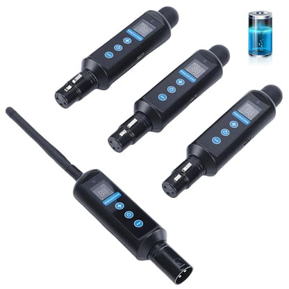 Tomshine Wireless DMX512 Controller Kit with Transmitter, 3 Touch Screen Battery-Powered Receivers 20 ID Groups for Party DJ Show Club LED Stage Disco KTV Stage Light
