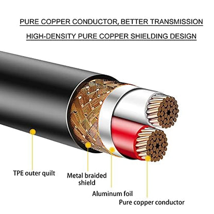 XLR Cables, DMX Cable Male to Female (2Pack), XLR Microphone Cable 4ft/1.2m, Light DMX Terminator 3 Pin Connector - color: 1M-2pack